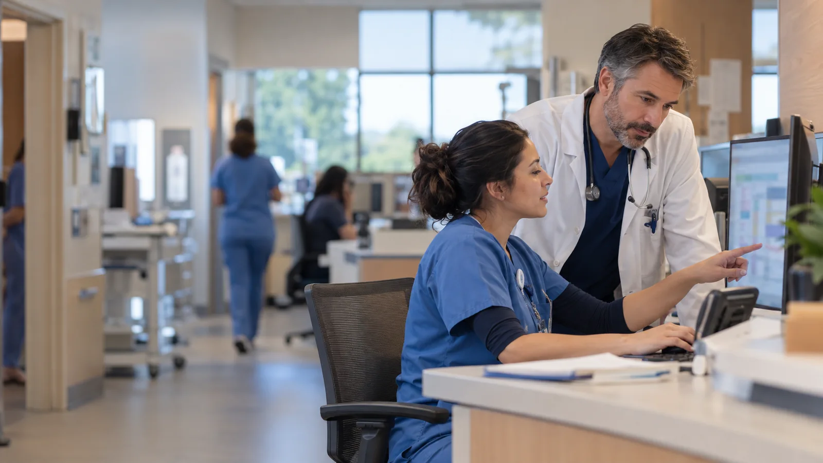 Illustration of a Healthcare team at work